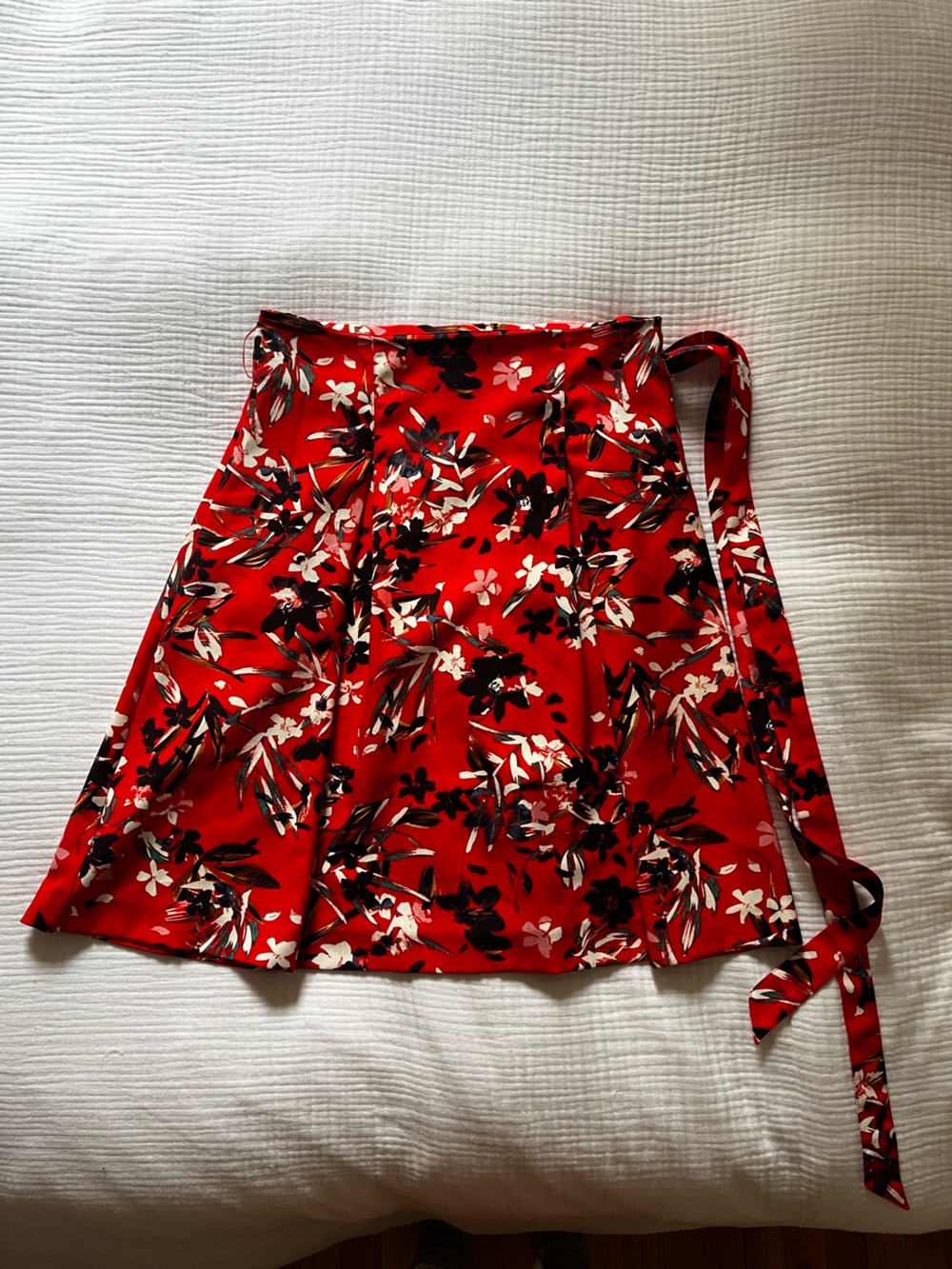 Women’s Red Floral Marks & Spencer Midi Skirt